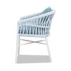 Maiden - Barrel Back Aluminum & Rope Outdoor Patio Dining Chair, Sunproof Olefin (Set of 2) - Sky Blue - Image 3