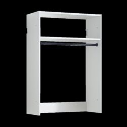 Devi - Wall Mounted Wood Closet System With Modular Versatility And Clean - White