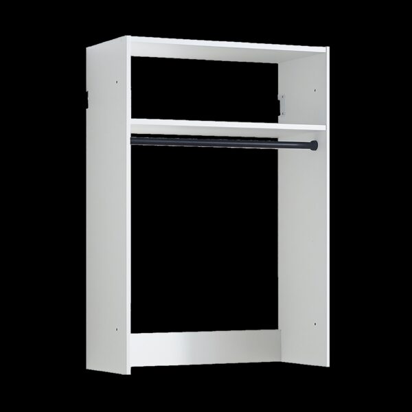 Devi - Wall Mounted Wood Closet System With Modular Versatility And Clean - White