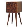 Mini Cube 2 Drawer Nightstand - Chestnut - Image 3