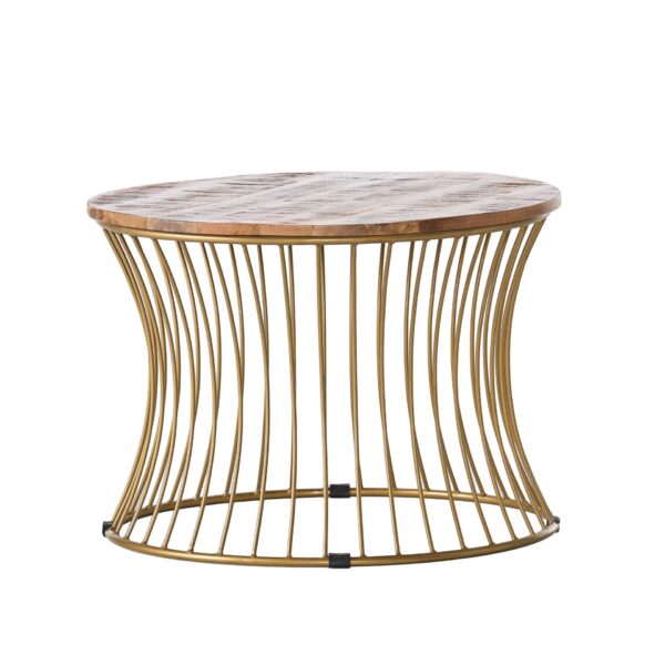 Ameliarae - Handcrafted Boho Mango Wood And Iron Coffee Table - Natural