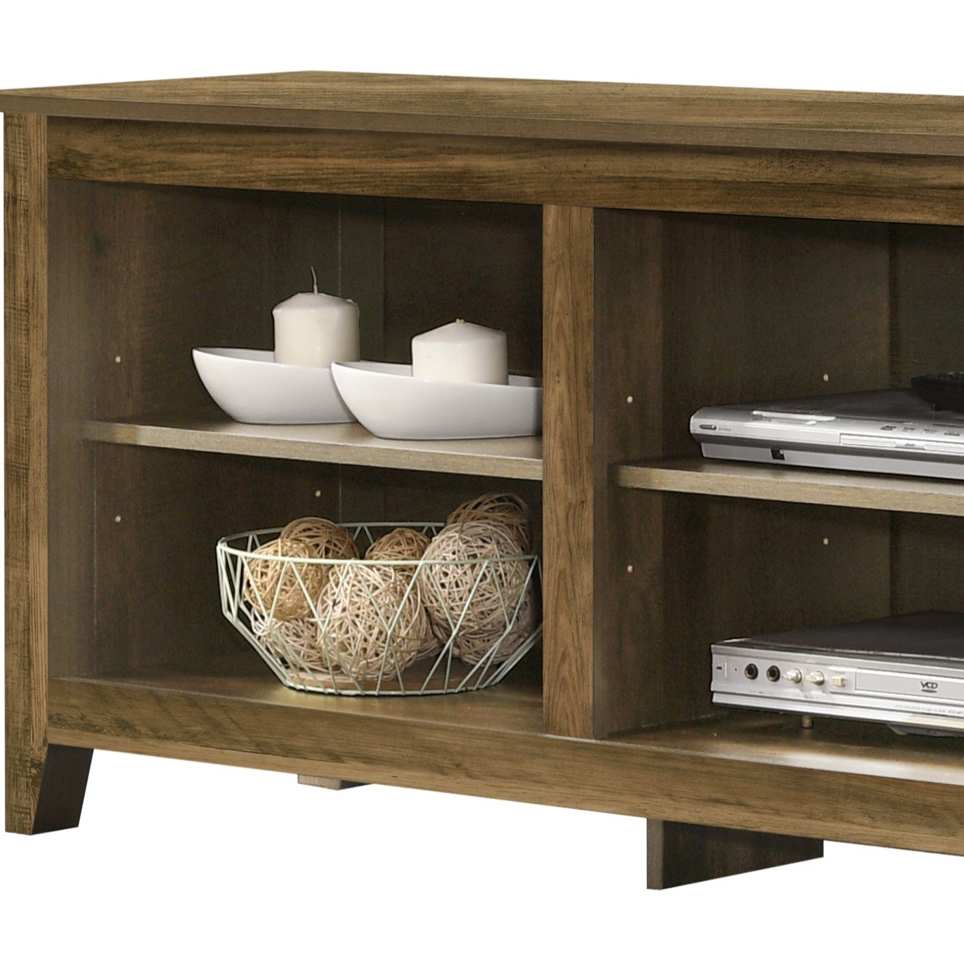 Benito - TV Stand With Open Shelves And Cable Management - Knotty Oak - Image 5