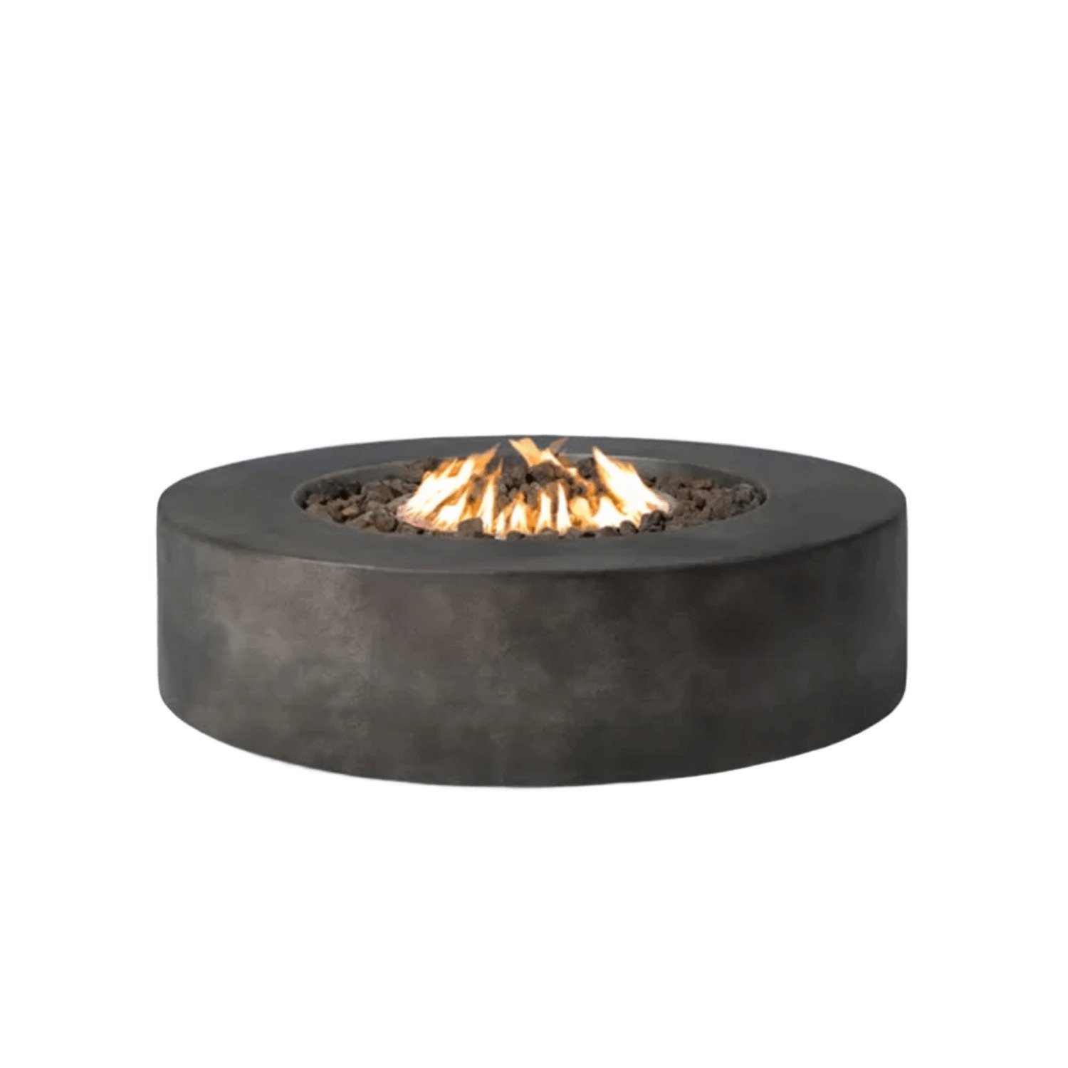 Fiber Reinforced Outdoor Fire Pit Table - Black / Gray - Image 6