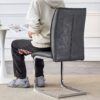 Luxury Simple Arch Chair Set Of 4 High Resilience Dining Chair - Dark Gray / Silver - Image 9