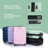 Luggage Set Of 5 Pieces, Expandable Hard Pc Luggage Set With Tsa Lock For Rotating Wheels, Lightweight Rolling Luggage - Light Green - Image 8