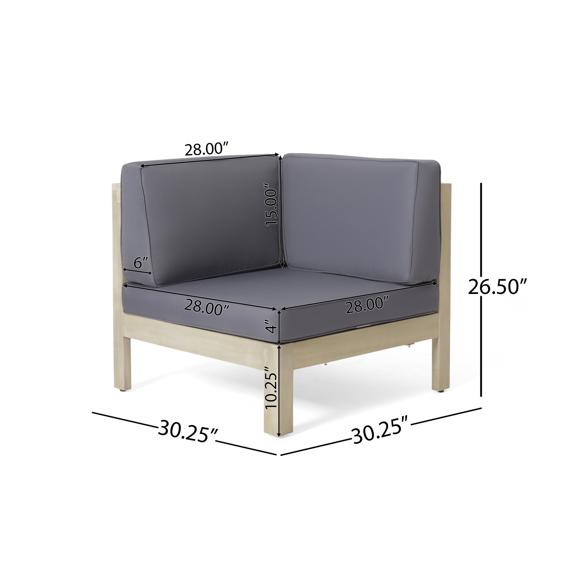 Brava - X Back Corner Chair - Light Gray - Image 2