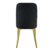 Modern Dining Chairs With Sleek Backrest And Metal Legs For Kitchen Bedroom And Office (Set of 4) - Black - Image 11