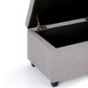 Avalon - Storage Ottoman Bench - Cloud Gray - Image 8