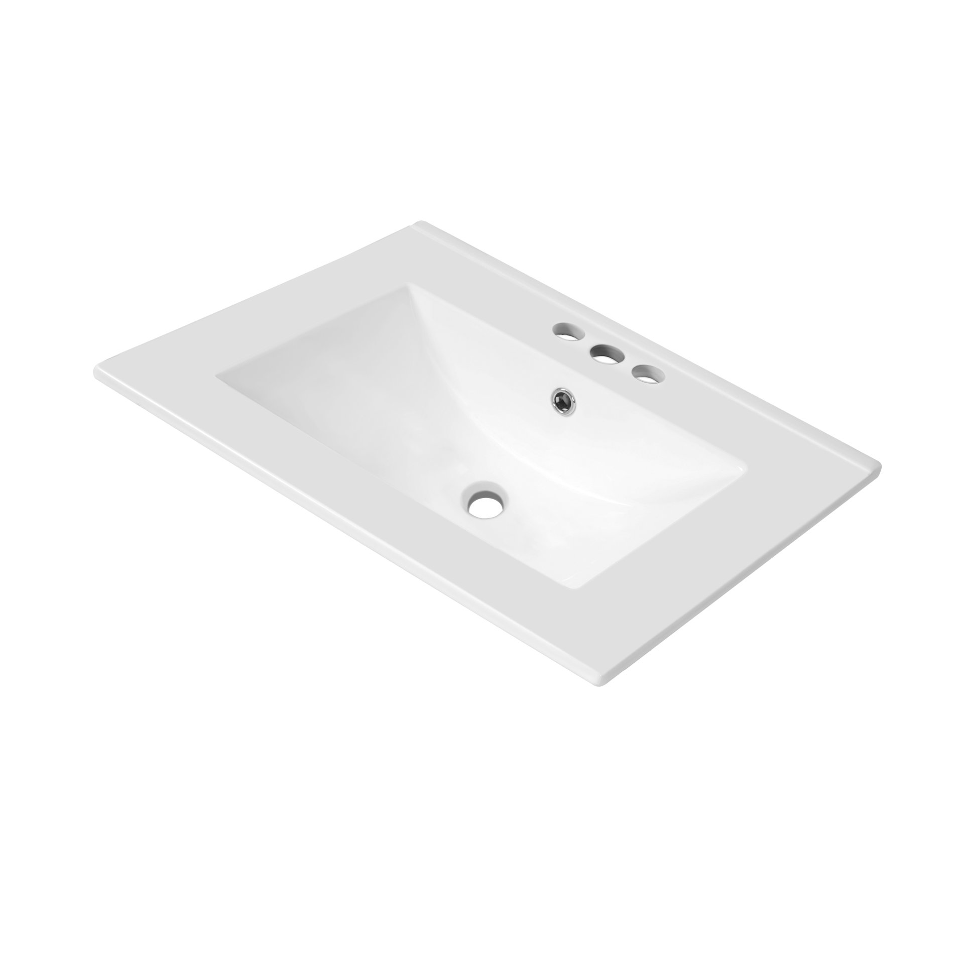 Modern Solid Wood And 24" Bathroom Vanity With Sink, Deep Drawer, Door Shelf, 2 Tier Basket - Black - Image 22