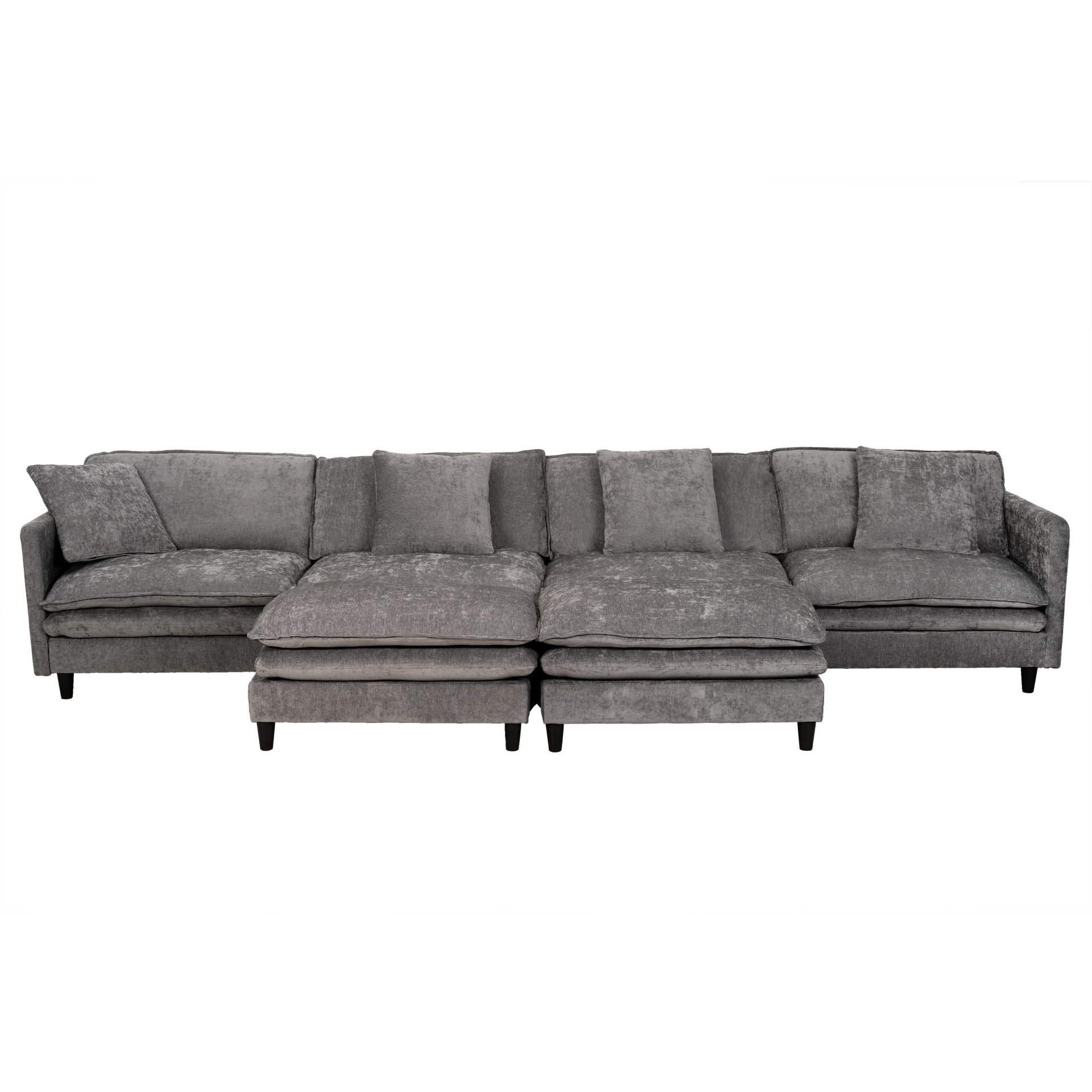 Modular U Shaped Sofa, With Adjustable Layout For Comfort And Durability - Gray - Image 8