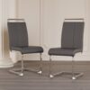 Modern Dining Chairs (Set of 2), Side & Kitchen Chairs With Padded Seat High Back, For Dining, Kitchen, Living Room - Gray - Image 7