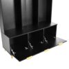Modern Large Storage Hall Tree With Bench, Luxurious Coat Rack With 6 Hooks And Legs For Entryway, Living Room - Black / Gold - Image 14