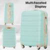 3 Piece Luggage Set Hardside Spinner Suitcase With Tsa Lock 20" 24' 28" Available - Light Green - Image 4