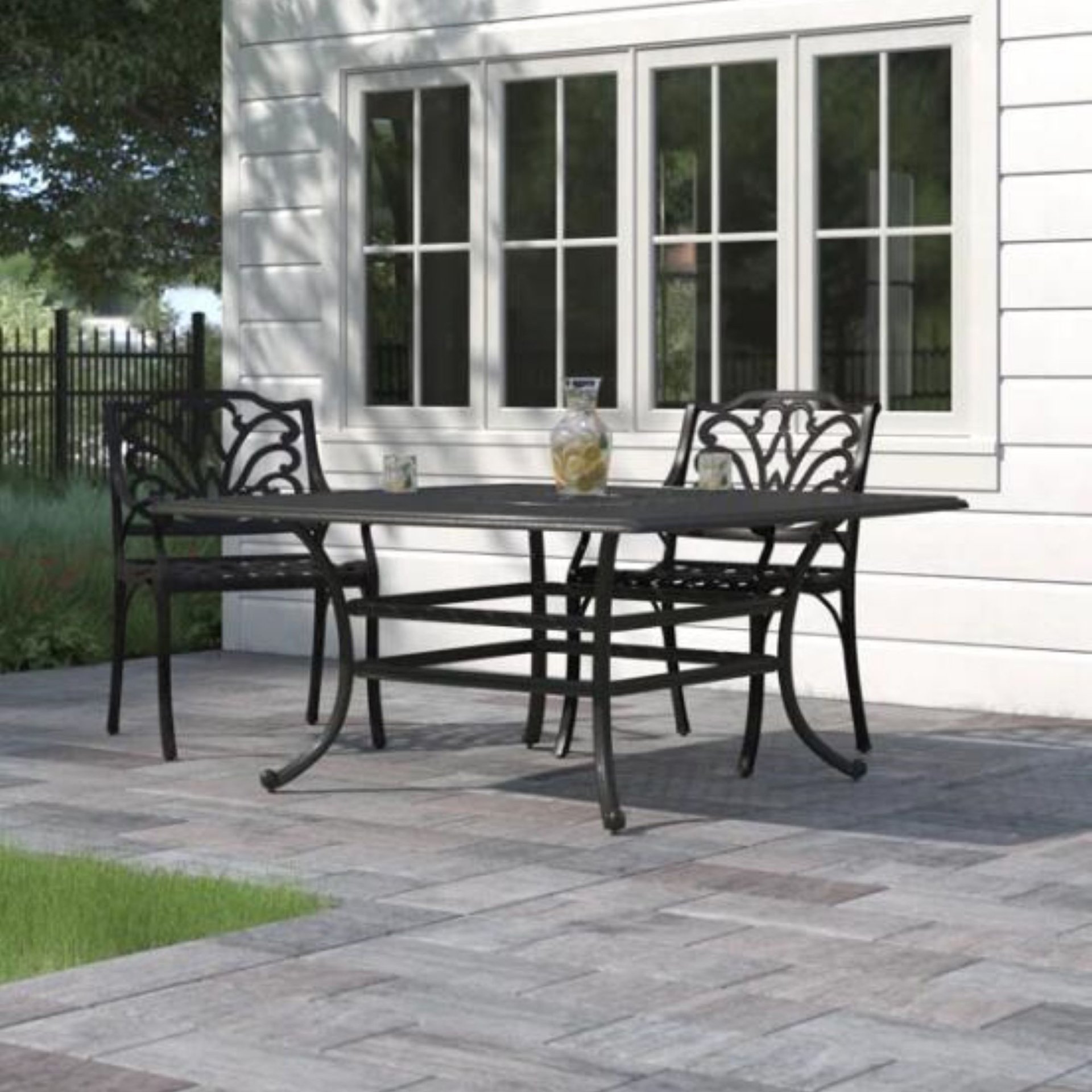 64" Square Dining Table - Dark Lava Bronze - Image 2