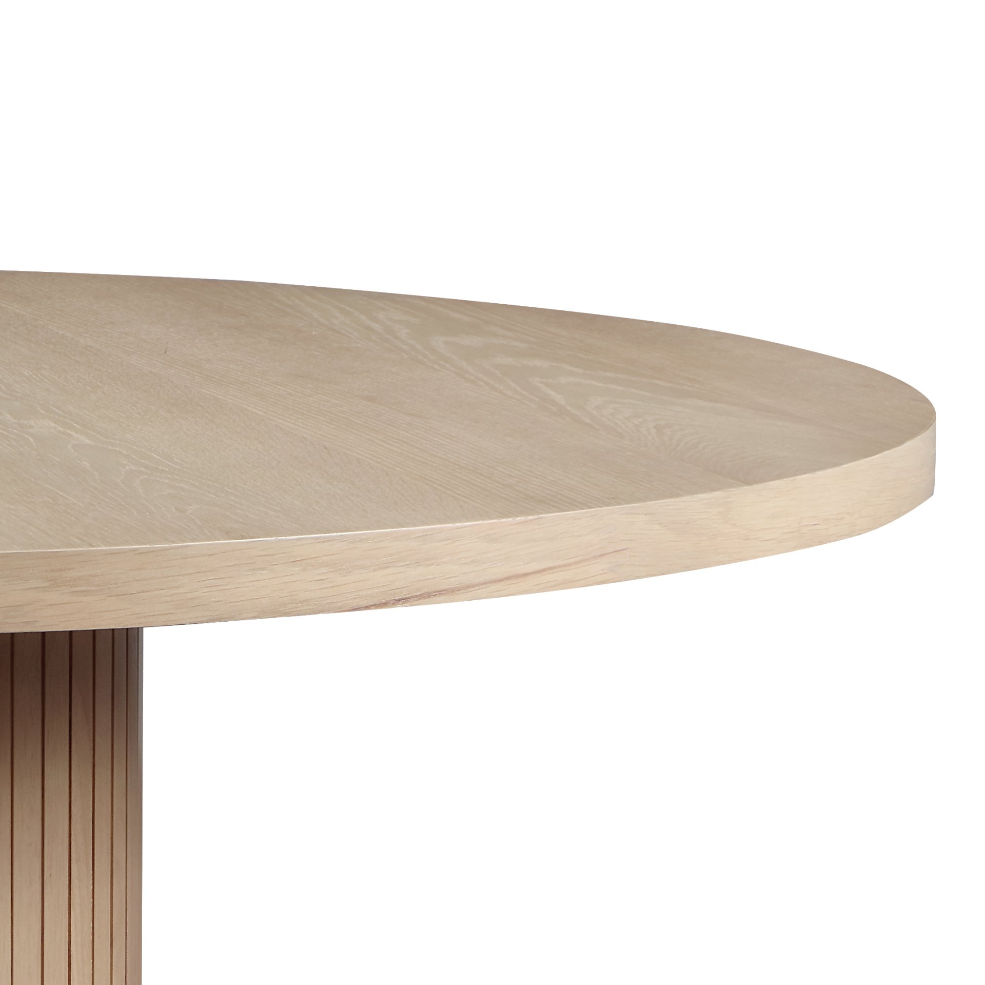 Caspian - 5 Piece Round Dining Table Set With Chairs - Oak - Image 5