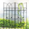 4 Pack Metal Garden Rustproof Trellis For Climbing Plants, Outdoor Flower Support - Black - Image 5