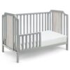 Brees Island - 3 In 1 Convertible Crib - Gray / Graystone - Image 3