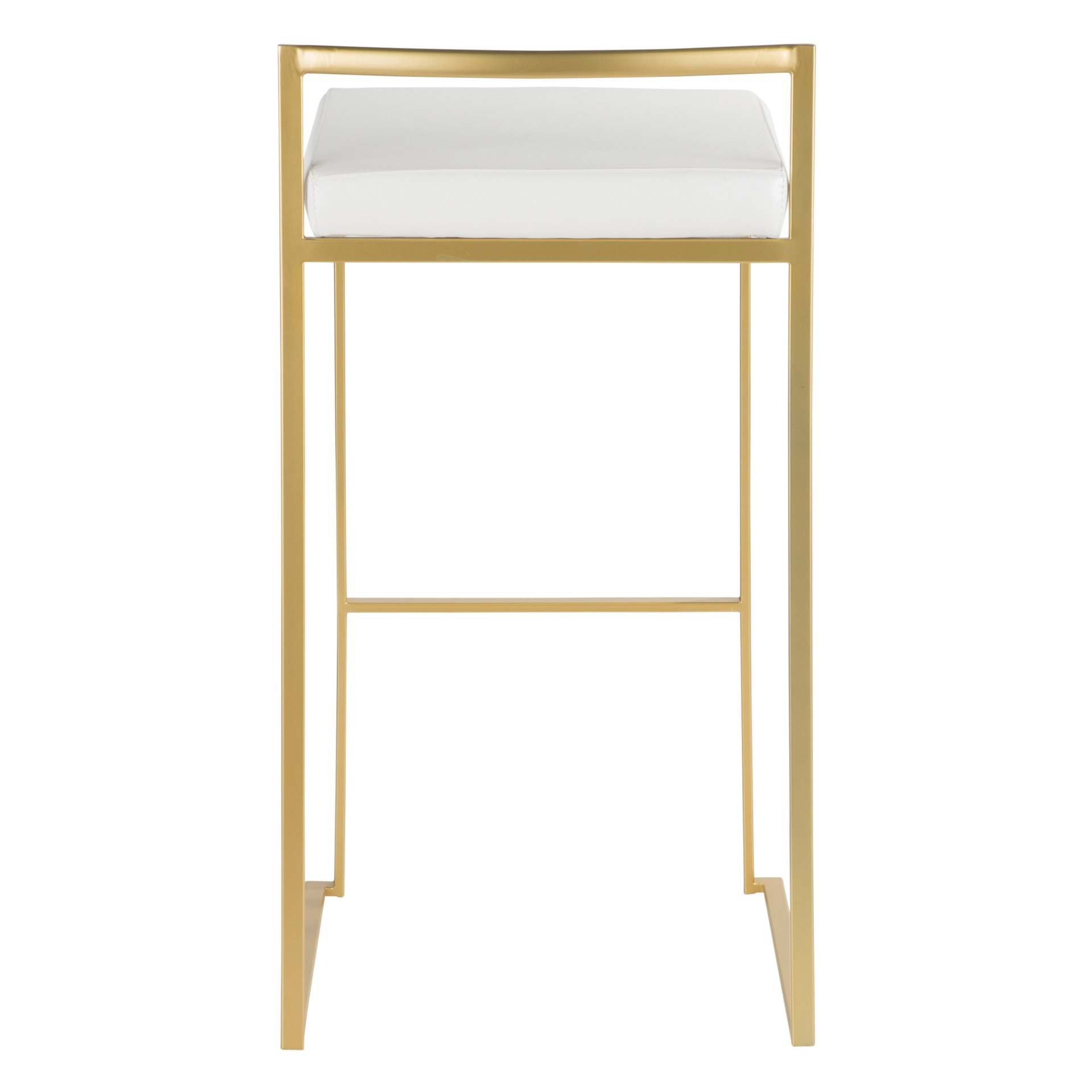 Fuji - Contemporary Barstool (Set of 3) - Gold / White - Image 5