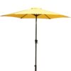 8.8' Outdoor Aluminum Patio Umbrella, Patio Umbrella, Market Umbrella With 33 Pounds Round Resin Umbrella Base, Push Button Tilt And Crank Lift - Yellow - Image 5