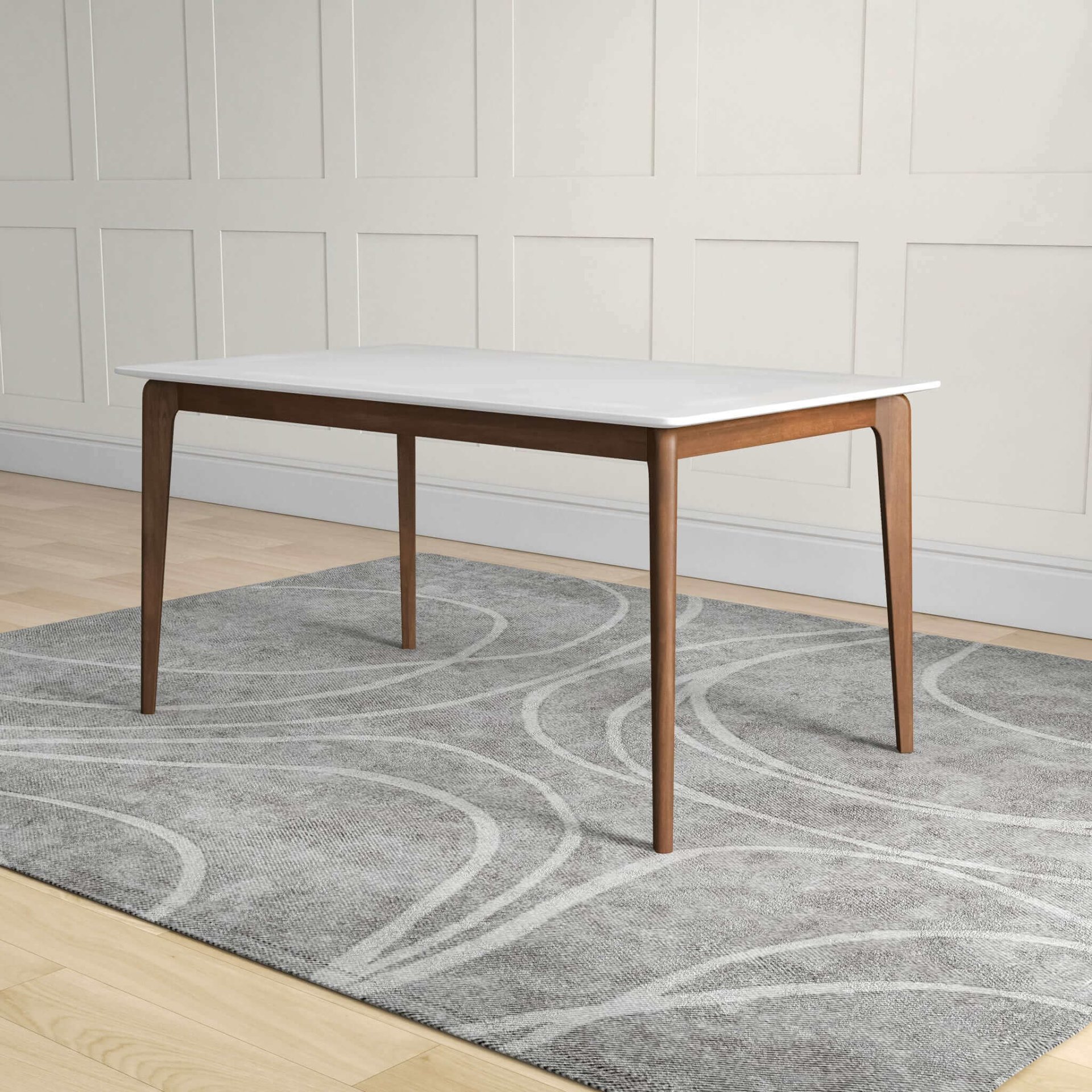 Lindsey - White Top Dining Table - Brown / White - Image 9