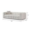 Eden - Modern Tufted Chesterfield Sofa - Cream - Image 7