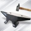 66Lbs Cast Steel Anvil, High Hardness Rugged Round Horn Anvil smith, Large Countertop And Stable Base, With Round And Square Hole, Metalsmith Tool For Bending And Shaping - Black - Image 2