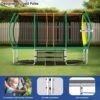 Outdoor Square Trampolines For Kids Adults Long Rectangular Tumbling Trampoline - Green - Image 10