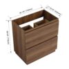 Modern Freestanding Bathroom Vanity Cabinet With Double Drawer - Brown - Image 3