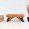 Mia - Bench With Buttons - Brown / Rustic - Image 4