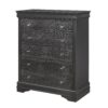 Shaker - Full 5 Pieces Bedroom Set With Crystal Inspired Tufted Headboard And LED Lighting - Gray - Image 6