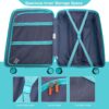 Expandable Hardshell Suitcase Double Spinner Wheels Pp Luggage Sets Lightweight Durable Suitcase With Tsa Lock, 3 Piece Set (20/24/28) - Lake Blue - Image 4
