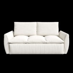 Pull Out Sofa Bed, 3 Seat Convertible Sleeper Sofa With 2 In 1 Pillow And Blanket Set Multifunctional Velvet Loveseat Bed - Beige