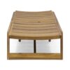 Outdoor Chaise Lounge With Adjustable Seating And Slat Panel - Yellow Brown - Image 6