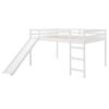 Full Loft Bed With Slide, Multifunctional Design - White - Image 2