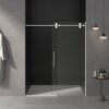 Frameless Shower Door, Sliding Shower Door, With Premium Thick Tempered Glass Shower Enclosure, Double Side Easy Clean Coat, Finished With Buffer - Chrome - Image 25