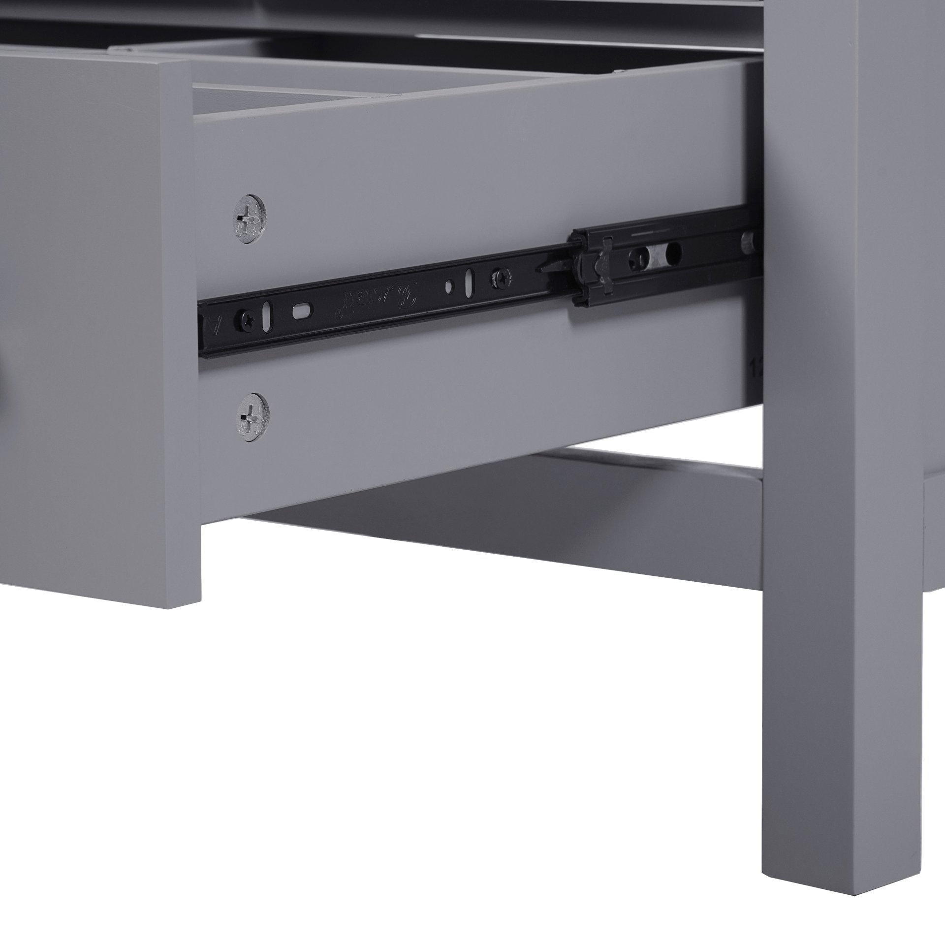 24" Bathroom Vanity With Integrated Undermount Sink, 2 Doors 1 Drawer, Soft Close Hinges, - Gray - Image 17