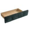 Modern Queen Size Upholstered Bed With Storage Drawer - Blue / Green - Image 14