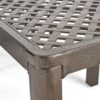 Outdoor Modern Aluminum Dining Table With Woven Accents - Gloss Black - Image 10