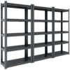 Industrial Metal Shelves 5 Tier Heavy Duty Storage Utility Rack Adjustable - Gunmetal Black - Image 22