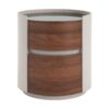 Italian Retro Double Storage Round Side Table - Gray Brown - Image 6