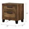 Morales - Rustic Nightstand - Oak - Image 6
