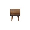 Circular Media Unit With 2 Open Slots - Oak - Image 5
