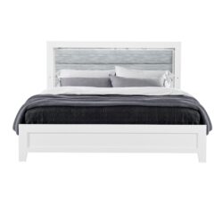 Omoda - King Bed With LED - White