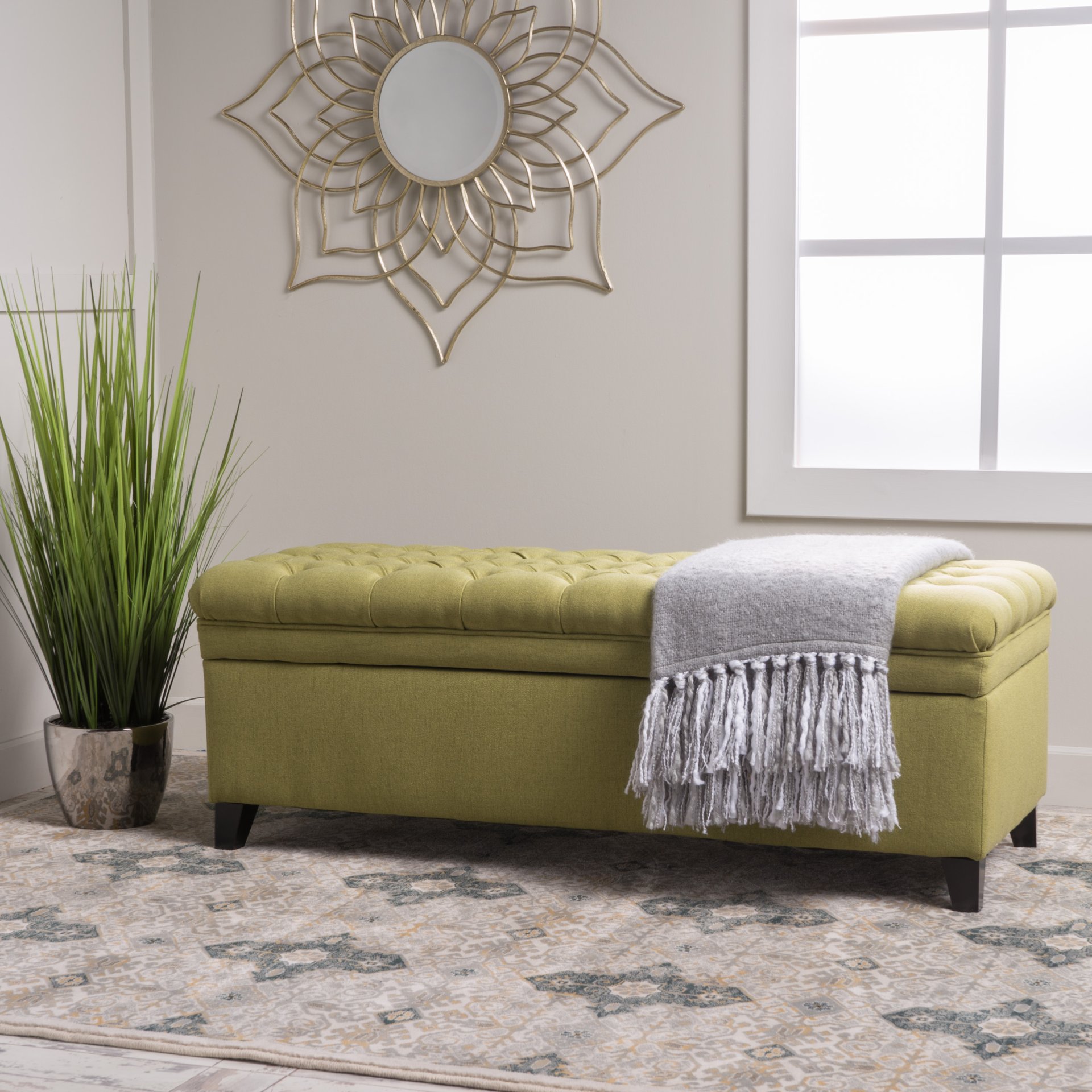 Juliana - Storage Ottoman With Extra Seating - Green - Image 7