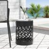 Outdoor, Metal End Table Large - Black - Image 4