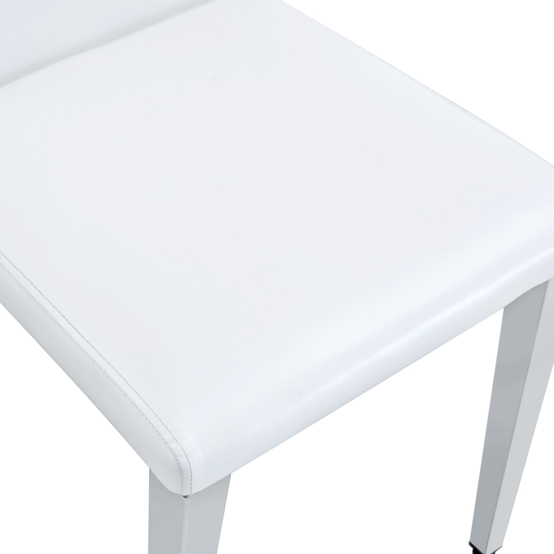 (Set of 4) Backrest Chairs With Silver Metal Legs The Perfect Combination, Suitable For Minimalist And Modern Home Styles - White / Silver - Image 13