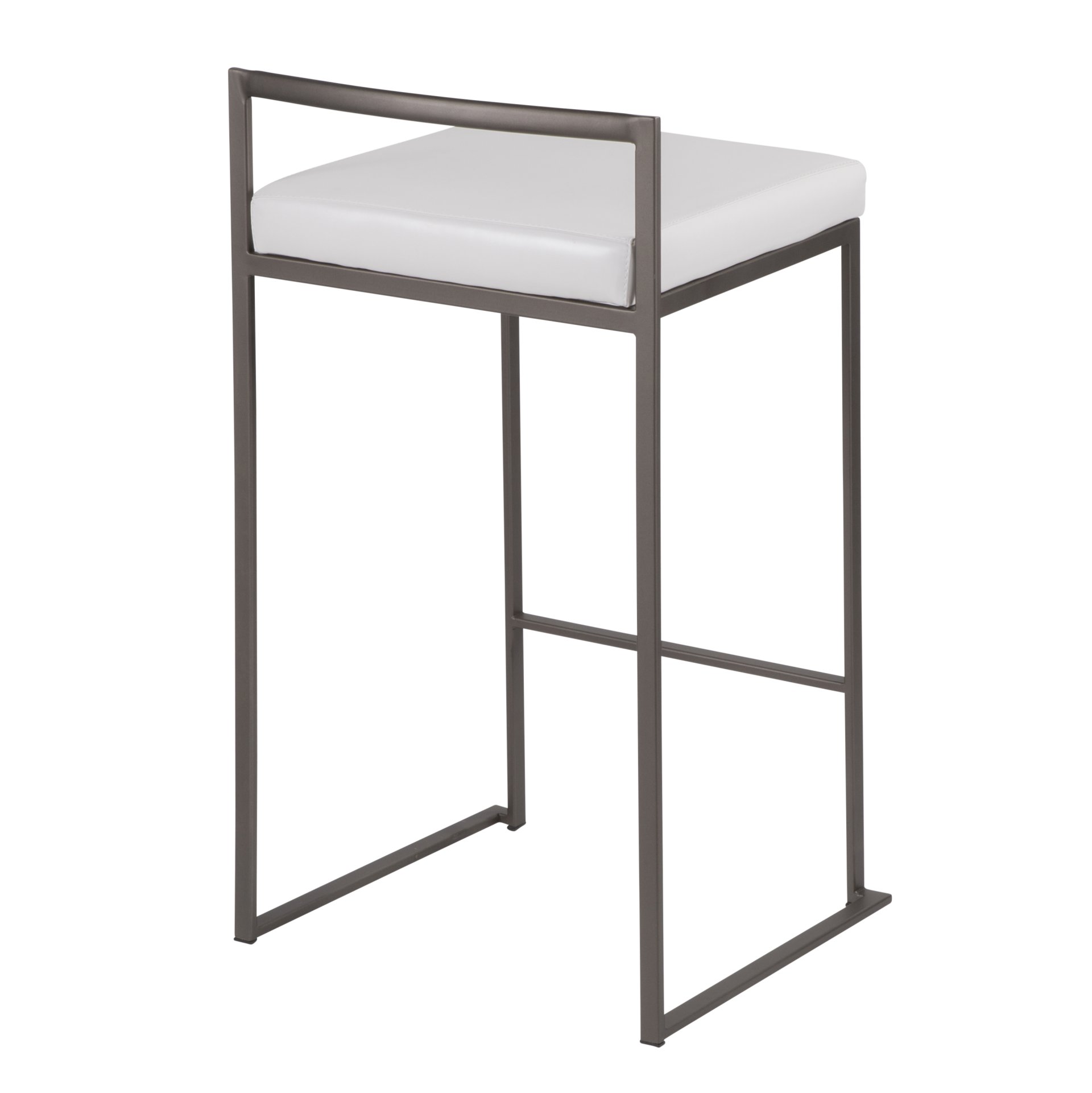 Fuji - Industrial, Stackable Counter Stool (Set of 2) - White - Image 4