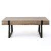 Abitha - Coffee Table With Industrial Powder Coated Metal Legs - Canyon Gray - Image 4
