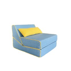 Three In One Folding Sofa, Convertible Bed, Easy To Carry Outdoors, Suitable For Living Room, Bedroom, Lounge, Outdoor - Blue