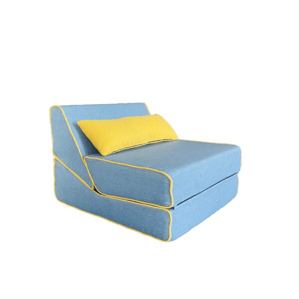 Three In One Folding Sofa, Convertible Bed, Easy To Carry Outdoors, Suitable For Living Room, Bedroom, Lounge, Outdoor - Blue